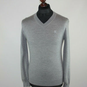 Tiger of Sweden Harvard mens grey V-neck jumper M